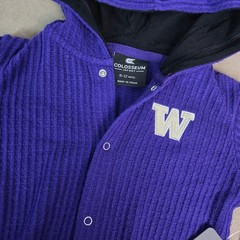 Washington Huskies Purple Waffle Knit Hooded Romper Infant 6-12M NWT Colosseum