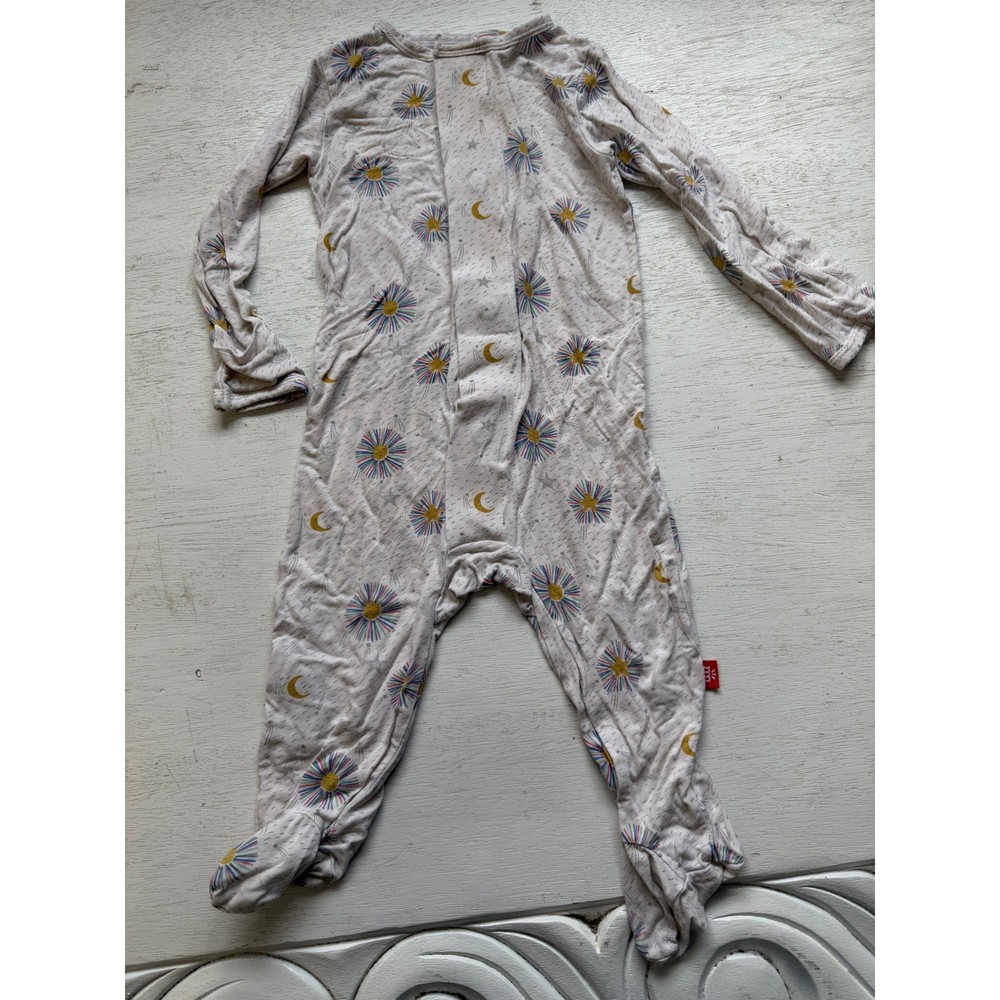 Magnetic Me Celestial Sun Moon Star Footie Pajama 3-6 Months Modal Sleeper