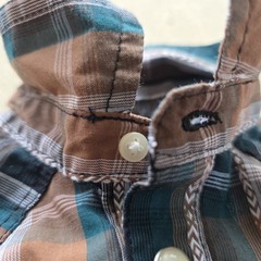 Wrangler Pearl Snap Baby One-Piece Size 3-6M Brown Plaid Long Sleeve Western
