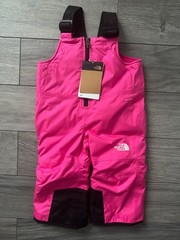 NORTH FACE TODDLER GIRLS FREEDOM BIB SKI PANTS, MR. PINK, NWT $125, 2