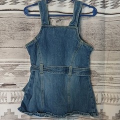 Y2K Disney Princess Line 3T Girl Belle Cinderella Aurora Denim Jean Dress Jumper