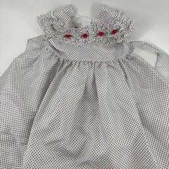 Marmellata Kids Dress 24 Months White Polka Dot Ruffle Rosebud Whimsical Vintage