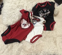 Arizona Diamondbacks 3-pack Bodysuits Boys Girls Size 3/6 Months New