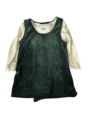 VTG YB Normal 2 Girls Jumper Dress Mock Layered Floral 24M NWT