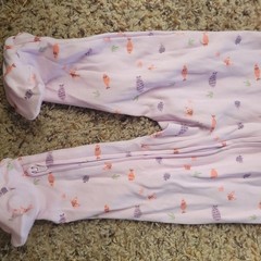 Baby Carters Fish 2-Way Zip Sleep & Play Size 6 to 9 mths w/ Footies Sleeper