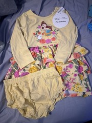 Disney Princess Belle Tiered Dress with Bloomer 18-24 months