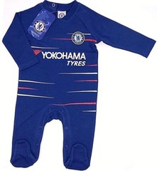 CHELSEA FC BABIES PRAM SLEEP SUIT BABY GROW BODY ROMPER 0-18 MONTH CFC