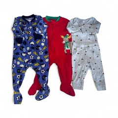 Carters Baby 4 Piece Clothing Set Unisex Size 6 Mon. One Piece Zip Ups Top Pant