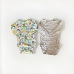 Carters Jungle Animal Striped One Piece set of 2 Infant Sz 6 Mo