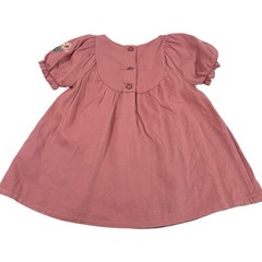 Happily Grey Kids 2T Pink Floral Embroidered Dress Puff Sleeve Boho Cottagecore