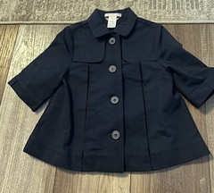 Janie & Jack Navy blue Toddler Trench Coat 12-18 Months Girls’ Outerwear