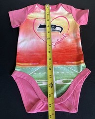 Seattle Seahawks Bodysuit Baby Girl 0-3 Month NFL Team Apparel Pink New No Tag