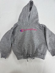 Champion Gray Fleece Pullover Hooded Jacket Logo Unisex Baby Toddler 24M