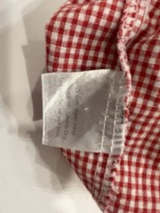 Lil Cactus Red Gingham Puppy Shortall Romper Size 3-6 Months