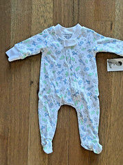 Magnolia Baby Boy NWT Newborn Little Safari Animal Printed Zipped Footie