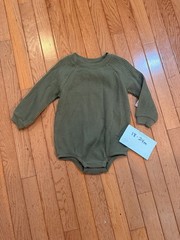 Old Navy Green Thermal Bubble Long Sleeve Boys Size 18/24m NWT