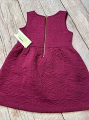Genuine Kids by Oshkosh 2T Jacquard Floral Berry Jumper Dress NEW