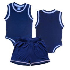 Blank Basketball Jersey Baby Bodysuit & Matching Shorts
