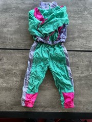 *RARE* Vintage 90s Tuff Cookies Baby Girl Tracksuit Size 3T