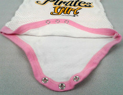 Infant Polka Dot Pirates Girl Team Athletics One Piece Outfit Size 0-3 M (B17)