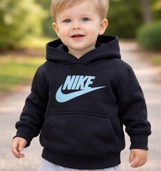NIKE Toddler Black Hoodie Sweatshirt Size 12 M months Boys Girls Unisex