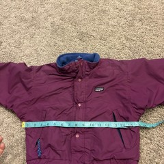 VTG USA Patagonia Toddler Kids Bomber Jacket Fleece Lined Kids Size 4 Purple Ski