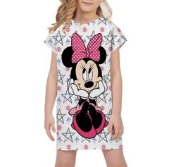 Girls Disney Minnie Mouse Fancy Casual Short sleeve Dress