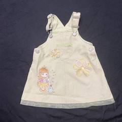 Vintage Y2K 2004 Precious Moments Baby 12M Overall Jumper Dress Princess Frog