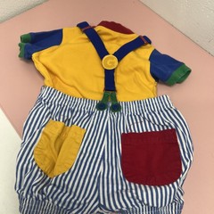 Vintage 90s Gymboree Rainbow Tag Newborn Infant Outfit Retro Colorblock Overalls