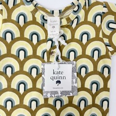 New Kate Quinn 3-6m Set of 2 Short Sleeve Henley Bodysuits Stripe & Rainbow