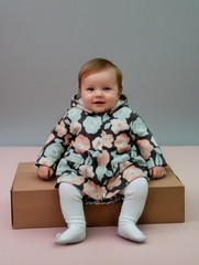 Baby Girl 24 mo Floral Sweater Floral Gray Grey Carters Hoodie Empire waist