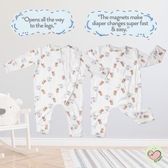 EZ Baby Magnetic Easy to Close Baby Boy & Girl Jump Suit Pajama 0 – 3 Months NWT