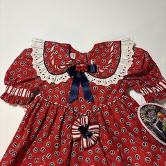 Sandy Loren Red/White/Blue Anchor Petticoat Dress Size 2-4 NWT Americana Coastal