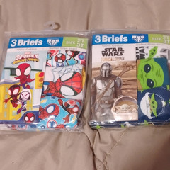 Handcraft Boys 3 Pack Cotton Brief Underwear 2T/3T Marvel Spider-Man & Star Wars