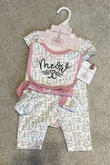 Super Cute 6 Piece Everyday Sleep Set Pink/Kittens Infant Girls Size 6-9M – NWT