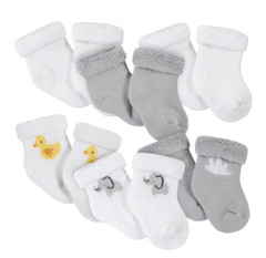 Gerber 6-Pack Baby Neutral Animals Wiggle-Proof Bootie Socks, Size: 3-6 Months