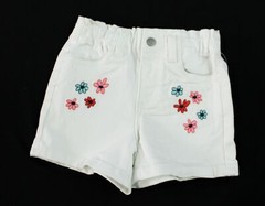 Epic Threads Girls Embroidered Flowers Paperbag Denim Shorts MP9 White Size 4T