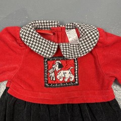 Vintage Disney 101 Dalmatians Velour Romper 18 Month Snap Close VTG RARE