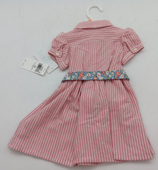 Polo Ralph Lauren | Oxford Knit Polo Dress with Belt and Bloomers | 12M | PINK
