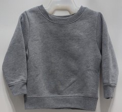 Garanimals Baby Boys’ Long Sleeve Solid Fleece Top, Grey Size 12M