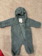 Amazon Essentials Baby Warm Fleece One Piece Size 12M Green