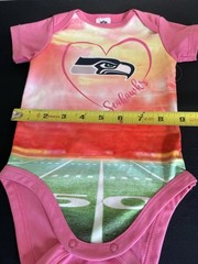 Seattle Seahawks Bodysuit Baby Girl 0-3 Month NFL Team Apparel Pink New No Tag