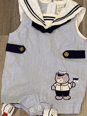 Lot Of 6 Vintage Baby Rompers Various Sizes (4 Boys And 2 Girls)