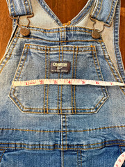 OshKosh B’gosh Toddler 5T Denim Overall Jean Bibs GUC