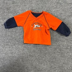 Airforce Graphic Tee Boys Size 12M Orange Navy Blue Layered Long Sleeve Shirt