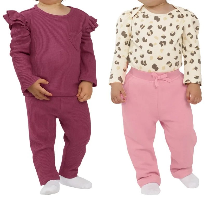 Koala Baby Girl’s Purple Multi 4-piece Thermal Set (1934939) Size 18M New w/tags