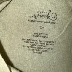 Girl’s Sweet Wink Daddy’s Girl T-Shirt Yellow Size 7/8