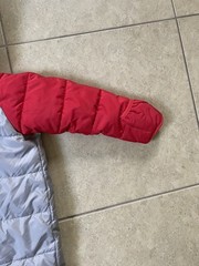 NIKE Baby Puffer Snowsuit One Piece Bunting Racer Silver/Red 24 Months