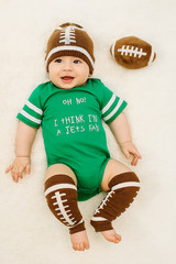 New York Jets Funny Oh No! Uniform Jersey Bodysuit Outfit