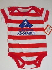 Pirate Infant Baby 6 9 Months Patriotic One Piece Boy CAPTAIN ADORABLE